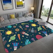 New arrival Cartoon Space Universe Planet Carpet Soft Flannel Kids Play Mat Boys Girl Room Mat Bedroom Bedside Carpet Floor Mat 40x120cm