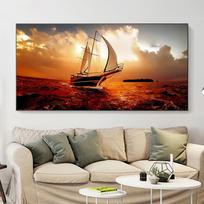 Kraštovaizdis Sail Vandenynas Jūra Hobis Laivas Plakatai ir spaudiniai Drobės Tapyba Sienos Menas Nuotraukos Cuadros Living Room Namų dekoras Be rėmelio 20*40cm