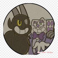 „Cuphead Devil“ kauliukų lygintuvas ant šilumos perdavimo spausdinimo Vinilo lopai Lipdukas drabužiams „Pasidaryk pats“ aplikacijos, plaunamos pleistrai gray