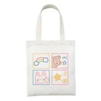 Pirkinių krepšiai Moterims Mielas Kawaii Meškiuko Raštas Drobė Kasdienis Koledžo Rankinukas Harajuku Korėjietiško Stiliaus Universalus Moteriškas Pirkinių Krepšys 24*26cm