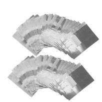 50/100 vnt Aliuminio folijos nagų dailės sugerti lako nagų šalinimo įvyniojimai nagų rankšluosčių gelio lako valiklis manikiūro įrankis 50Pcs sidabras