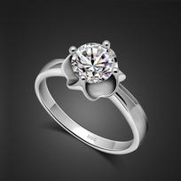 Classic Wedding Ring Woman100 %925 Sterling Silvers Ring Shining 5a Zircons Marriage Proposal Ring Fine Jewelry Gifts 7 gray
