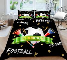 3D futbolo serijos spausdintas patalynės komplektas sportinio rašto antklodės užvalkalas pagalvės užvalkalas AU itin didelis namų dekoravimas Baby 100x135cm gray