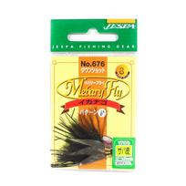 Sale Yarie Jespa M. 676 Mebaru Fly Hook 3 piece/pack Black Size 8 (2071)
