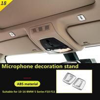 Tinka BMW 10-16 5 Series F10 F11 salono modifikacija automobilio salono mikrofono apdailos dangtelis galvanizavimas auto microphone 2pcs white