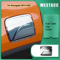 Automobilio kuro bako dangtelio dangtis, apsauginė apdaila, lipdukas Jeep Renegade 2014 - , automobilių stiliaus ABS chromas orange