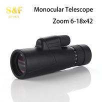 HD mastelio keitimo monokulis lauko teleskopas 6-18x42 didelio galingumo Ed stiklo žiūronas su Bak4 prizme