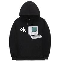 Radiohead Ok Kompiuteris Britų roko grupės grafinis gobtuvas albumas Spausdinti gobtuvai Vyriški pankiški megztiniai Unisex moteriški juodi gatvės drabužiai L