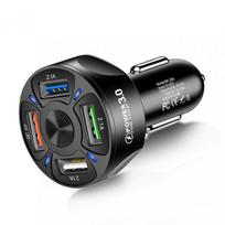 USB Automobilinis Telefono Įkroviklis QC3.0 Greitas Įkrovimas 4 Prievadai Planšetinio Kompiuterio Telefono Įkroviklis Maitinimo Adapteris iPhone Samsung Xiaomi Automobilio Priedai