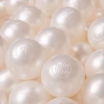 KiddyMoon minkšto plastiko žaidimo kamuoliukai vaikams 100 kamuoliukų/6cm-2.36in spalvingi sertifikuoti made in eu, perlas 100 Balls/6cm-2.36in