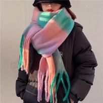 Naujas žieminis kašmyro šalikas Moteriškas dizainas Šiltas Pashmina Antklodė ilgas kutas Šalikai Moteriška skara Apvyniojamos Storos Foulard Bufanda one code smėlis