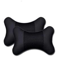 2 vnt PU odos megztos automobilinės pagalvės galvos atramos kaklo atramos pagalvėlės atramos sėdynės priedai Automatinė juoda saugos pagalvė universali juoda