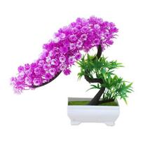 Dirbtinių gėlių augalo medžio vazoninis bonsai biuro sodo vakarėlio darbalaukio ornamentas
