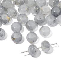 30 vnt 10x8 mm plokšti apvalūs krištoliniai stiklo karoliukai karolių apyrankėms „pasidaryk pats“ papuošalų gamybos priedai pilka