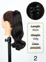 „Miss Wig“ sintetinis uodegos priauginimas ilgas banguotas arklio uodegos segtukas „Claw“ plaukų priauginimui Natūraliai atrodantis sintetinis plaukas moterims 45cm