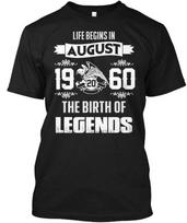 Legend Born In August 20Th 1960 Hanes Tagless Tee Unisex T-shirt S