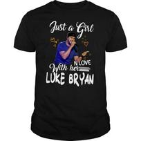 Just A Girl In Love With Her Luke Bryan Unisex T-shirts XXXXL gray
