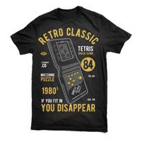 Tetris Retro Įkvėpti Marškinėliai Žaidimai Mario Viršus Super Bros Suaugusiųjų Unisex Marškinėliai XXXL black
