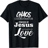 Šaunus Chaoso Koordinatorius Mokytojas Maitinamas Jėzaus Unisex Marškinėliai S