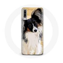 Coque pour Samsung Galaxy A70 Épagneul nain continental papillon Race de chiens