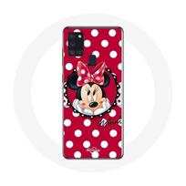 Coque Samsung Galaxy A21S Minnie Mouse Dessin animé Rouge