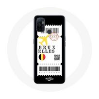 Case - Oppo - A53 - Brussels plane ticket - Soft - Synthetic protection