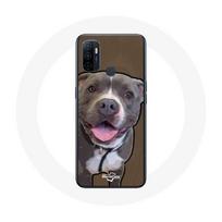 Coque Oppo A53 Chien Pitbull Blanc gris