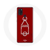 Coque - Samsung - Galaxy A21S - Souple - Rouge - Squid Game - Protection raudona