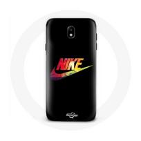 Coque pour Samsung Galaxy J7 2017 Nike Logo Couleur fond noir