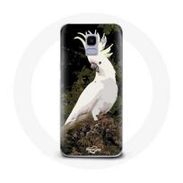 Coque pour Samsung Galaxy A6 2018 Cacatoes Perroquets Blanc sur l'arbre