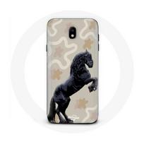 Coque pour samsung galaxy J5 2017 Frison Noir Race de cheval