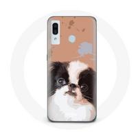 Coque pour samsung galaxy A40 Épagneul japonais Noir et Blanc Race de chiens