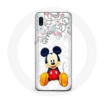 Coque pour Samsung Galaxy A20e Mickey Mouse Fleurs Cœurs