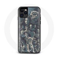 Coque pour Iphone 12 Mini Game of Thrones Saison 8 Le Trône de Fer Affiche Personnages Fond Gris
