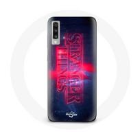 Coque pour Samsung Galaxy A70 Stranger Things Logo Transparent Saison 4 Bande annonce 2022