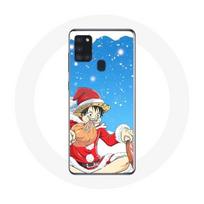 Coque pour Samsung Galaxy A21s Anime One Piece Luffy Le jour de Noël 2023