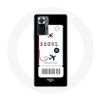 Coque pour Xiaomi Redmi Note 10 Pro Billet d'avion Seoul Corée du Sud