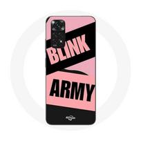 Coque pour Xiaomi Redmi Note 11S BTS ARMY Et Blackpink Blink Rose Noir