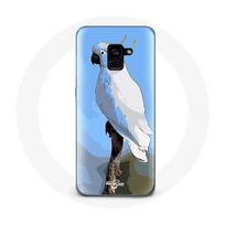 Coque pour Samsung Galaxy A8 Plus Cacatoès Perroquets blanc Oiseaux