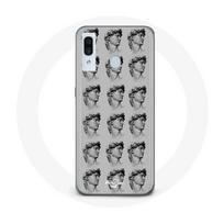 Coque pour Samsung Galaxy A20e Statue fond gris