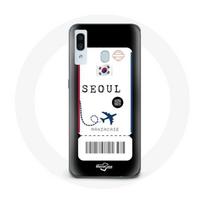 Coque pour Samsung Galaxy A20e Billet d'avion Seoul Corée du Sud