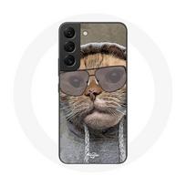Coque pour Samsung Galaxy S21 FE Chat avec une capuche photo drole Animaux