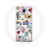 Coque pour Samsung Galaxy A8 2018 BTS Bangtan Sonyeondan BT21 Van Tata Chimmy Cooky Rj Koya Mang Et Shooky