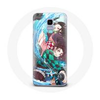 Coque pour Samsung Galaxy A6 2018 Tanjiro et Nezuko Demon Slayer Kimetsu no Yaiba Anime