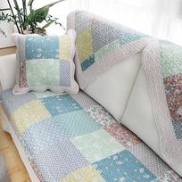 Korean Style Garden Washed Cotton Four Seasons Universal European Fabric Sofa Cushion Sofa Cushion Backrest Towel Cover 70*70cm gray