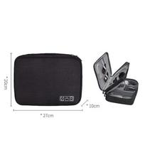 Portable Data Cable Storage Bags Organizer USB Gadgets Wires Charger Power Battery Zipper Cosmetic Storage Bag 27*20*10cm bordinė