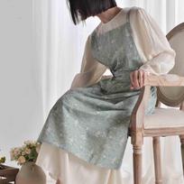 American Country Floral Pattern Painting Apron Multiuse Soft Cross Back Wearable for