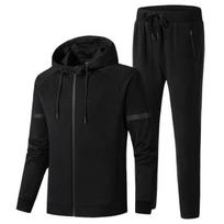 Vyriški sportiniai kostiumai Rinkiniai Vyriška mada Sportinės aprangos rinkinys Pavasario Rudens Drabužiai Kostiumai Striukė + Kelnės Kokybė Didelis Dydis L -8xl XXXXXL tamsiai pilka spalva