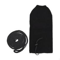 Boat Fender Cover with Line Touch Thick Ball Sleeve Protection Anti Fall Acrylic Marine Buffer G3 Black Rope black