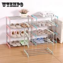 Stainless Steel Shoe Rack 4-corner Support Shoe Rack Household Supplies with Thickened Connecting Pipe Fittings rožinė